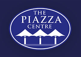 The Piazza, Huddersfield - shopping centre and grassed event area image